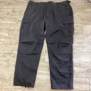 Men’s NavyBlue Khaki Cargo Pants with Adjustable Waistband Button Fly